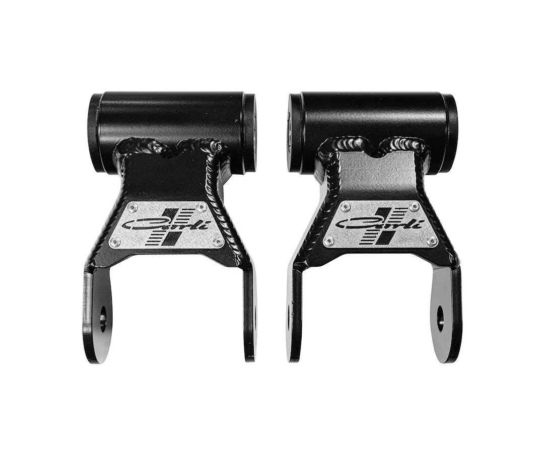 CS-DSHACKLE-0313 – CARLI SUSPEN Leaf Spring Shackle, 0 Inch Lift Greaseable Vulcanized Bushing Set Of 2